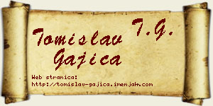 Tomislav Gajica vizit kartica